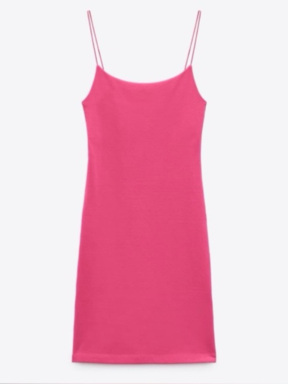 Zara Bright Pink Spaghetti Strap Dress